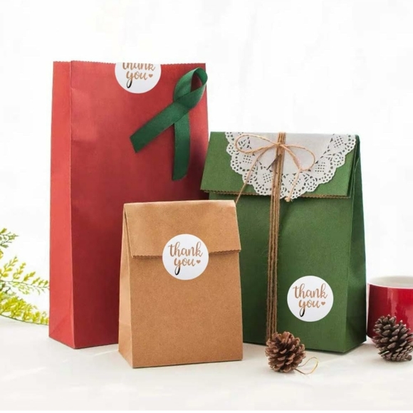 3/$15 Set of 50 THANK YOU Stickers Rose Gold Metallic Foil 1.5" - Picture 5 of 6